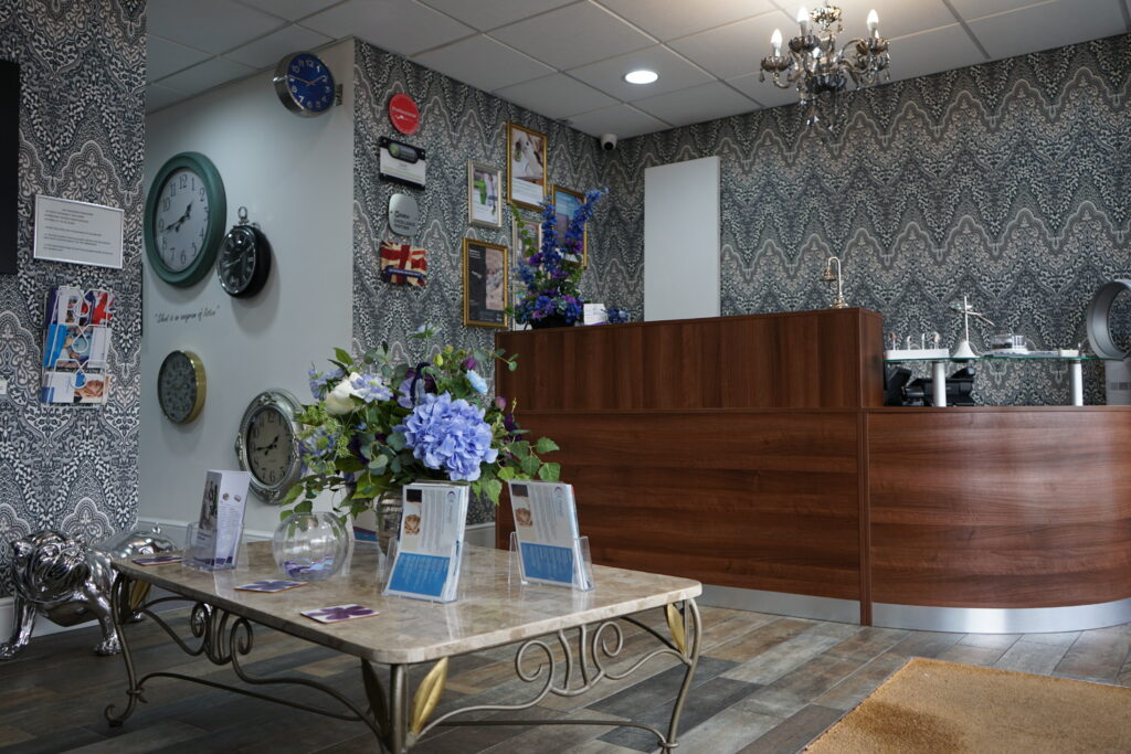 Hear4U Leicester private hearing clinic reception.