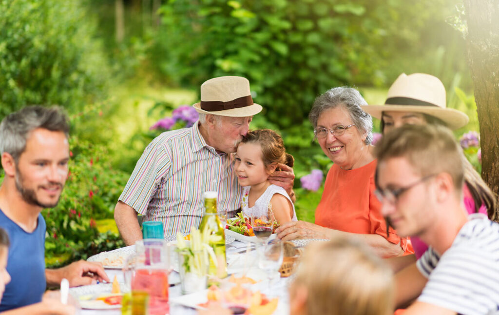 faming gathering and noisy environments with people sitting around.